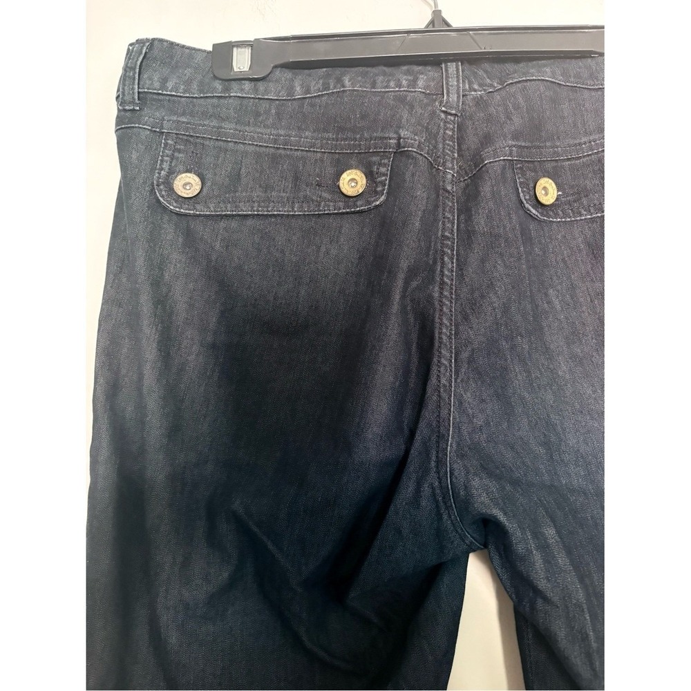Lee One True Fit Dark Wash Wide Leg Crop Jeans Size 14 - Picture 5 of 6
